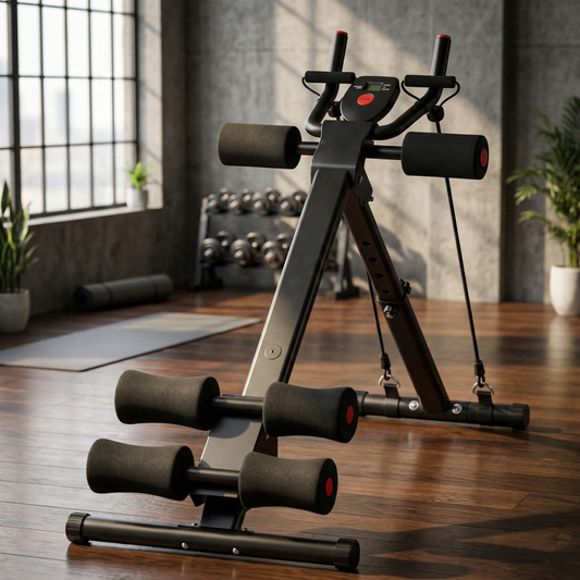 Foldable Ab Trainer with Resistance Bands