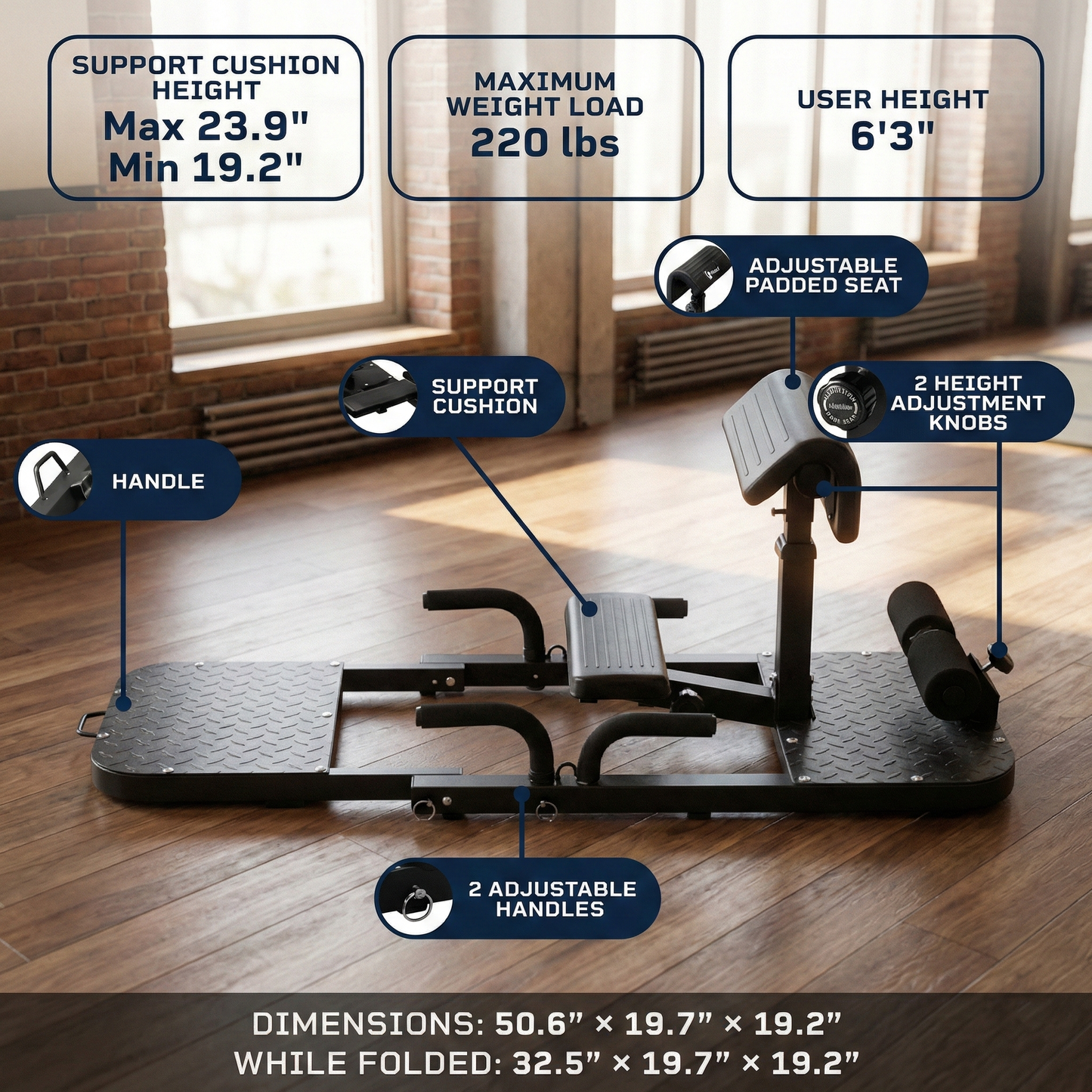 Adjustable Home Gym Machine for Lower Back