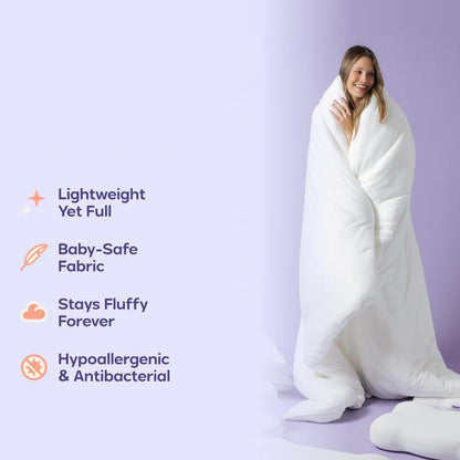 Cloud-Soft Temperature Regulating Washable Luxury Comforter