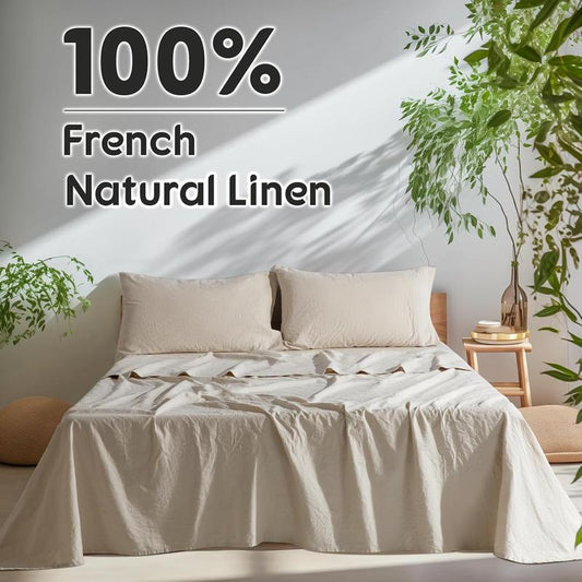 Pure French Flax Breathable Linen Sheet Set
